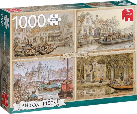Anton Pieck Canal Boats - Legpuzzel - 1000 stukjes