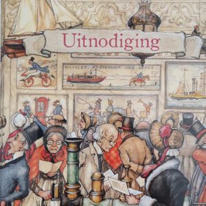 6 dubbele Uitnodigingskaarten Anton Pieck met enveloppe - verjaardag