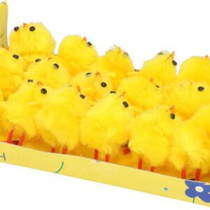 Paas kuikens pluche 18 stuks - Paasversiering / Paasdecoratie