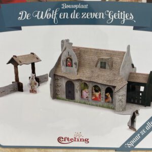Efteling - 3D puzzel/Bouwplaat - Karton - Model: De wolf en de zeven geitjes - Geen lijm, schaar of verf nodig