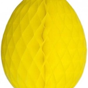 Paas decoratie ei geel 30 cm brandvertragend