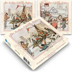 Kaarten - Kerst - Anton Pieck - Koek en zopie / Op weg naar Kerst - 2 motieven - 10st.