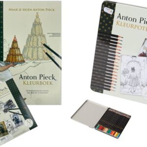 CRAFT Sensations Anton Pieck Kleurboek + Anton Pieck Kleurpotloden - 32 Kleurplaten - 18 Kleurpotloden