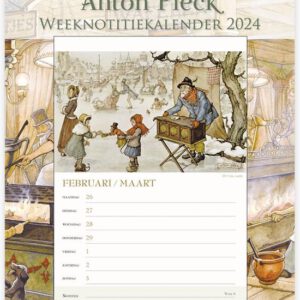Anton Pieck Weeknotitiekalender 2024 Poffertjeskraam
