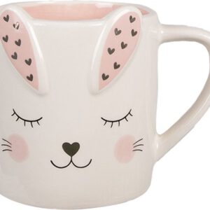 Clayre & Eef Mok 300 ml Wit Keramiek Konijn Paasdecoratie