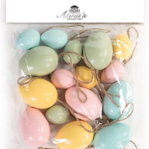 Anna's Collection Paaseieren - 16x - kunststof - pastel - 4/6 cm - paasdecoratie