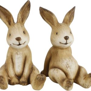 Paas decoratie - Koppel Haas Kevin L a 2 bruin - L9,3B8,3 - H14,2CM - 2 stuks